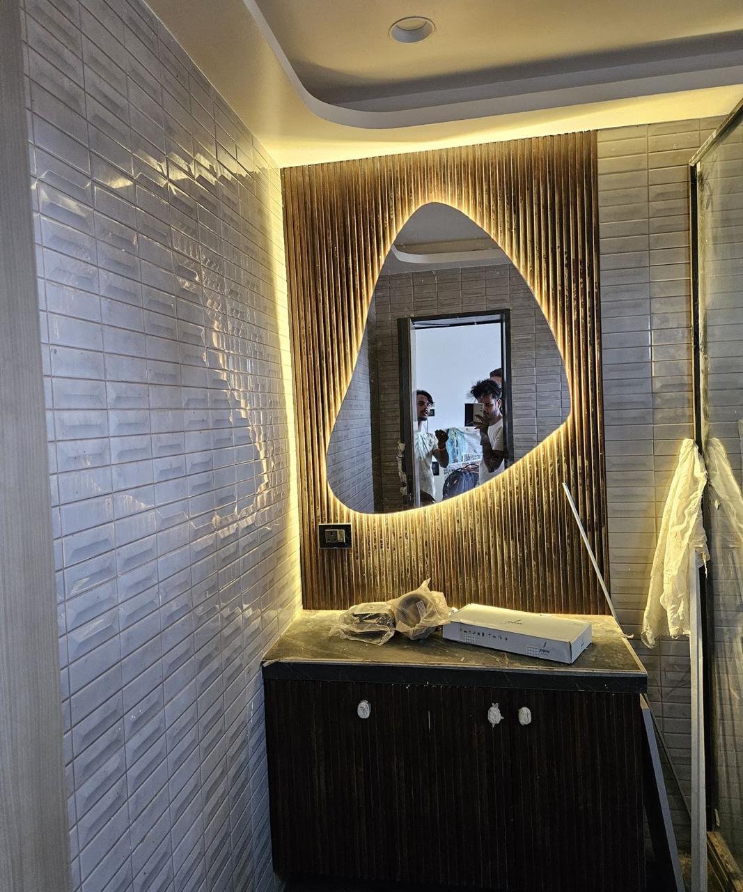 Modern bedroom and living space by SK Interior